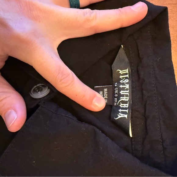 Disturbia Synthweb Cotton Broderie Hem Shirt - Picture 8 of 9